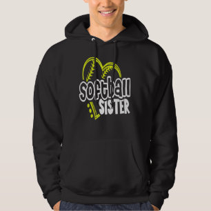 Softball Sister  For Men Women Boys Girls Hoodie