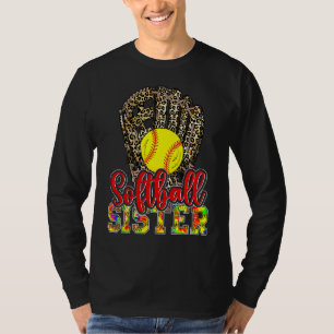 Softball Sister Mother's Day Softball Mom Life Leo T-Shirt