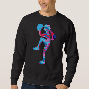 Softball Softball Game Colourful Graphic Sweatshirt