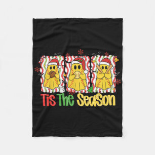 Softball Spooky Ghost Christmas Halloween Tis The Fleece Blanket