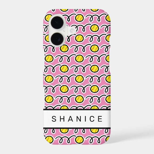 Softball sports pattern personalized name (Back)