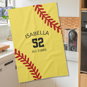 softball sports towel, coach bath towel
