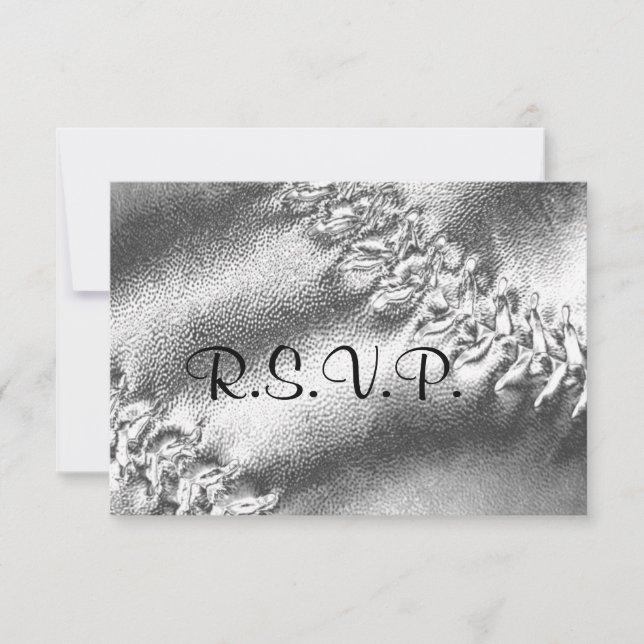Softball Sporty Wedding Theme RSVP Card (Front)
