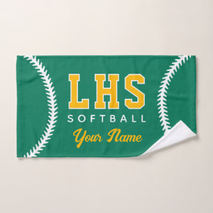 Softball Stitches Custom Sport Towel Team Initials