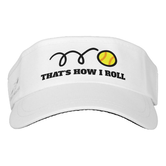 Softball sun visor hat with funny quote (Front)