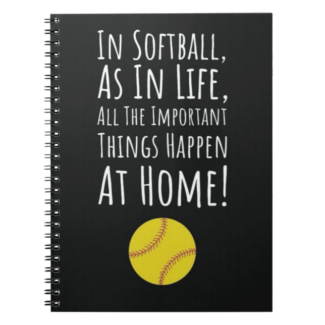 Softball Team Gift Ideas Fastpitch Player Girl Notebook (Front)