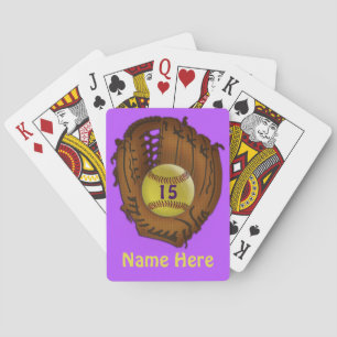 Softball Team Gifts PERSONALIZED Playing Cards