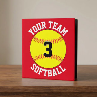 Softball Team Name and Colour Player Name & Number Binder