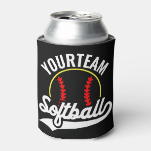 Softball Team Player ADD NAME Personalized League Can Cooler