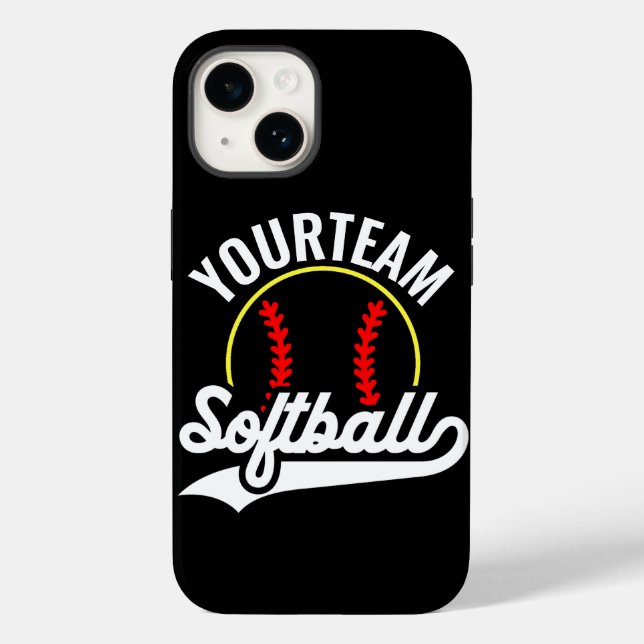 Softball Team Player ADD NAME Personalized League Case-Mate iPhone Case (Back)