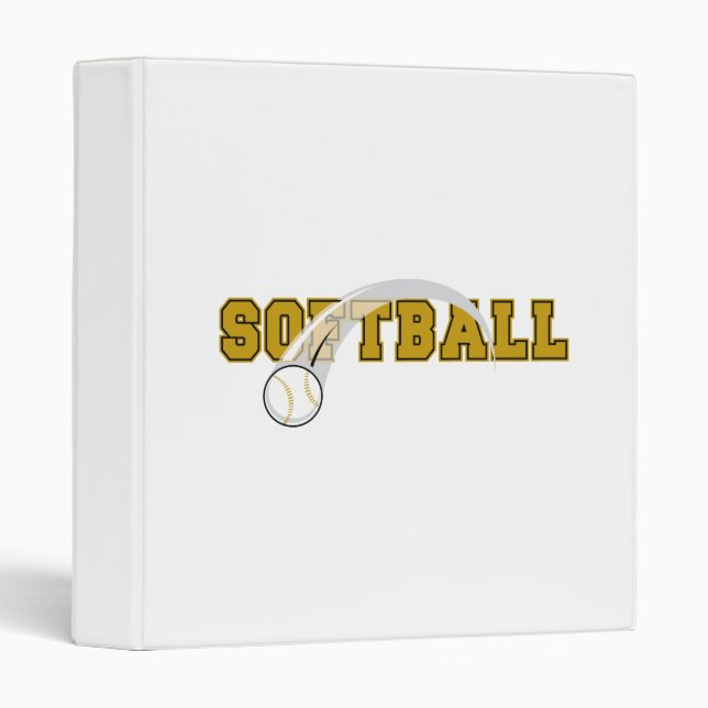 softball text ball swoop design binder (Front/Spine)