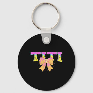 Softball Titi Ice Cream Drip Game Day Family Match Keychain