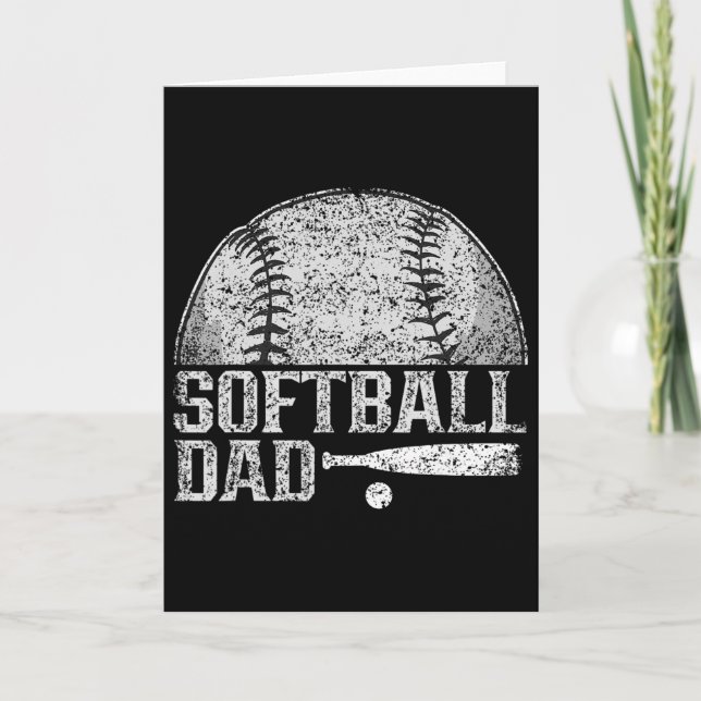 Softball Vater Softball Player Softballer Softball Card (Front)