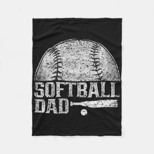 Softball Vater Softball Player Softballer Softball Fleece Blanket