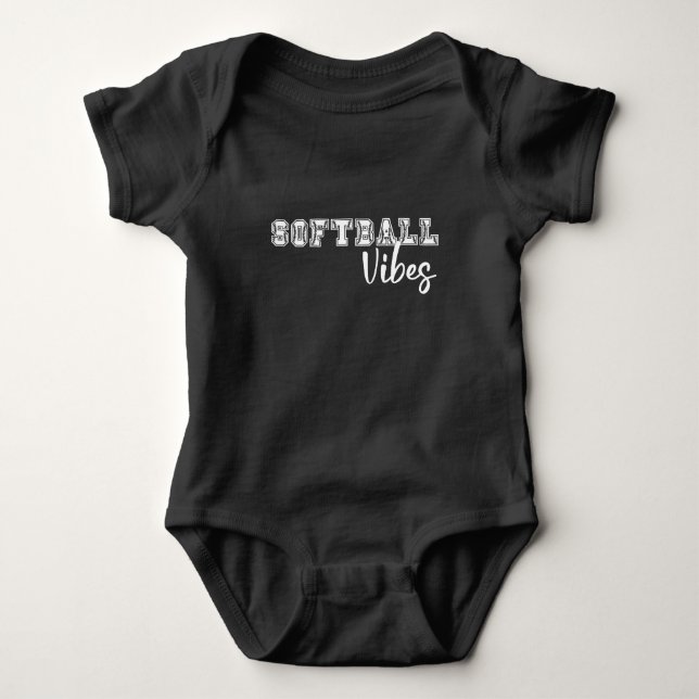 Softball Vibes Baby Bodysuit (Front)