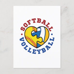 Softball Volleyball Postcard