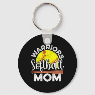 Softball Warriors Mom - Mother's Day Softball Mama Keychain