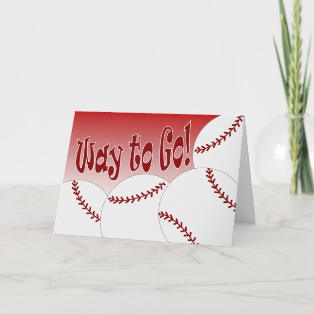 Softball - Way to Go! Congrats! Awesome! Card (Front)