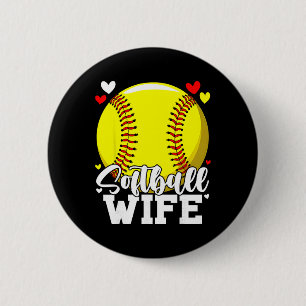 Softball Wife For Women Family Matching Players Mo 2 Inch Round Button