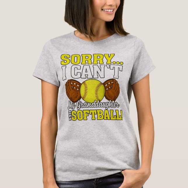 Softball with My Granddaughter T-Shirt (Front)