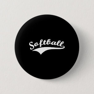 Softball Word School Team Player Recreational Soft 2 Inch Round Button