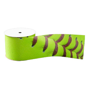 Softball Yellow Fast Pitc 3" Wide Grosgrain Ribbon