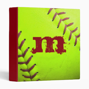 Softball Yellow Fast Pitch 8U 10U 12U 14 1" Binder