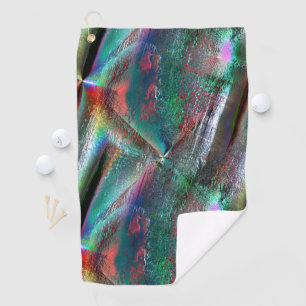 Softened psychedelic woody texture, digital rugged golf towel