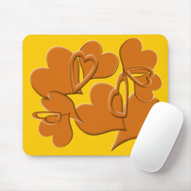 Softer Side of Orange Mouse Pad (With Mouse)