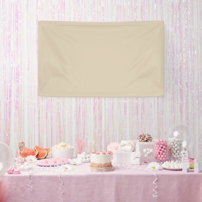 Softer Tan Solid Colour Banner (Party)