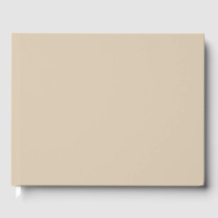 Softer Tan Solid Colour Guest Book