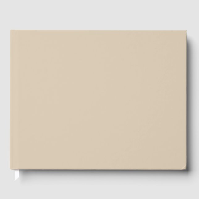 Softer Tan Solid Colour Guest Book (Front)