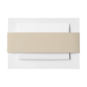 Softer Tan Solid Colour Invitation Belly Band