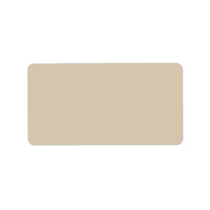 Softer Tan Solid Colour Label