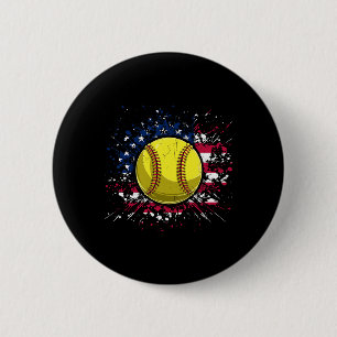 Softll 4th Of July Men Usa American Flag Vintage S 2 Inch Round Button