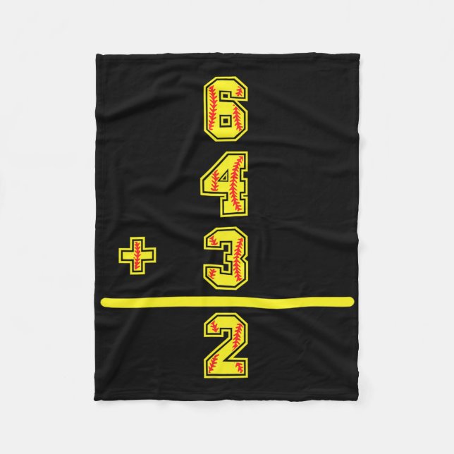 Softll 6 4 3 Double Play Turn Two  Fleece Blanket (Front)