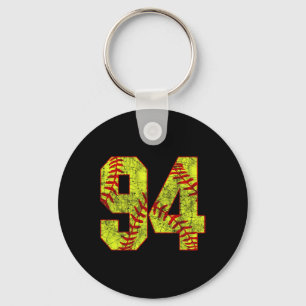 Softll #94 Fastpitch Softll Mom Number 94 Player Keychain