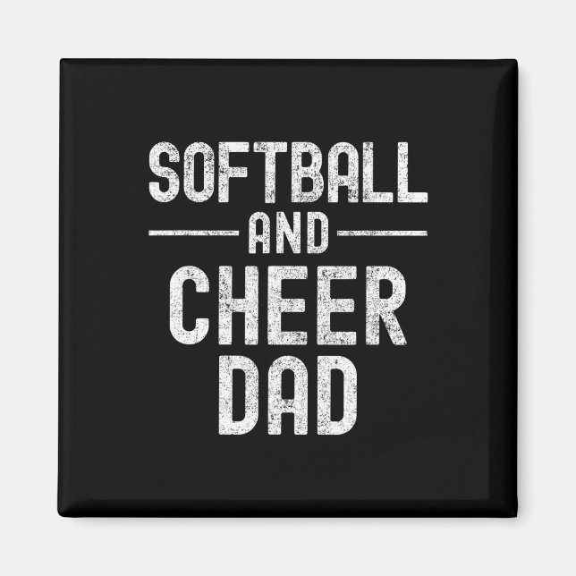 Softll And Cheer Dad Cheerleading  Magnet (Front)