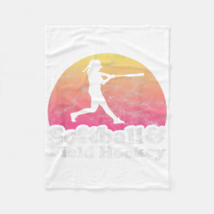 Softll And Field Hockey Women Or Girls  Fleece Blanket
