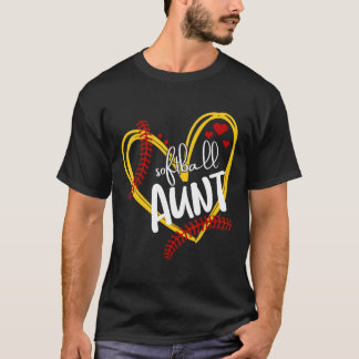 Softll Aunt, Auntie, Softll, Softll Heart T-Shirt