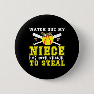 Softll Aunt Funny Aunt Of A Softll Player Aunt 2 Inch Round Button