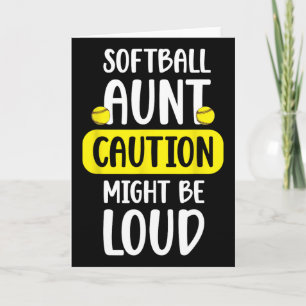 Softll Aunt Funny Aunt Of A Softll Player Auntie  Card