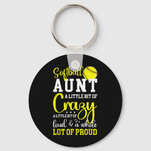 Softll Aunt Proud Aunt Of A Softll Player Aunt Keychain