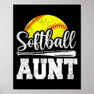Softll Aunt Softll Player Game Day Mother's Day Gi Poster