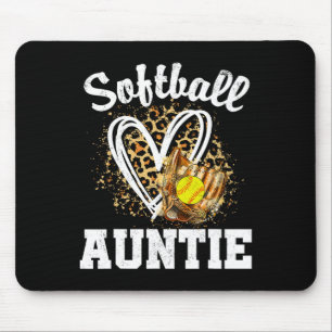 Softll Auntie Leopard Heart Matching Family Mouse Pad