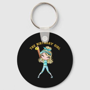 Softll Birthday Girl Daughter Softll Party Blonde Keychain