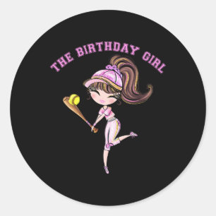 Softll Birthday Girl Party 6 7 8 9 10 11 12 13 14 Classic Round Sticker