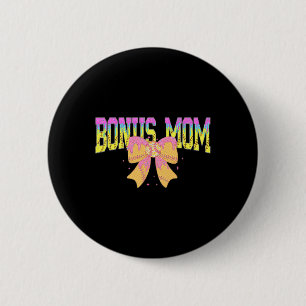 Softll Bonus Mom Ice Cream Drip Game Day Family Ma 2 Inch Round Button