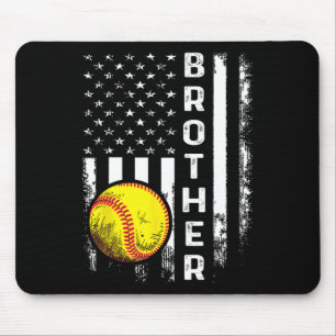 Softll Brother American Flag Vintage Christmas Xma Mouse Pad