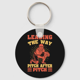 Softll Catcher Leading The Way Pitch After Softll  Keychain